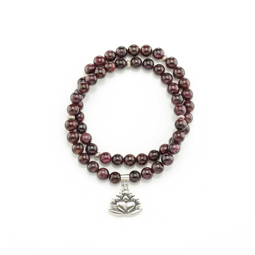 Garnet Charm Bracelet