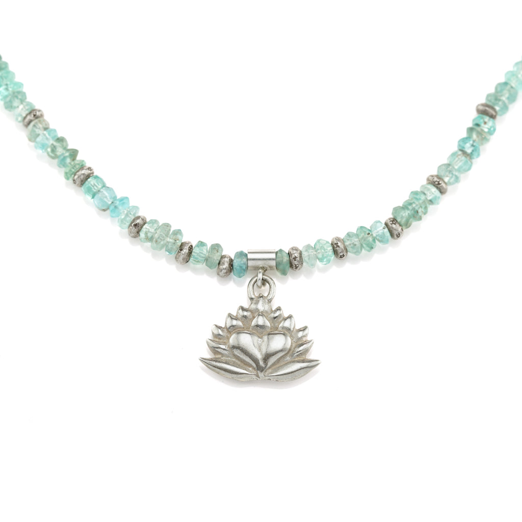 Aquamarine Charm Necklace